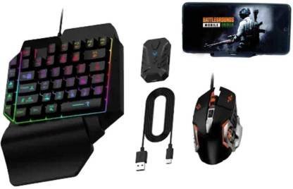 Decasa Bluetooth Gaming Keyboard Mouse Convertor for Smartphone 4 in 1 Mobile Game Combo Set