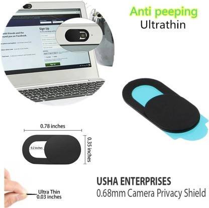 Homyl 3 Pieces Ultra-Thin Web Camera Privacy Cover, Webcam Cover Slider for MacBook Pro,Laptop, Mac, PC, Tablet,Cell Phone T1 Black Color Combo Set??(Black)